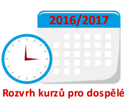 Rozvrh pro dospělé na školní rok 2016/2017 - centrum Kravaře